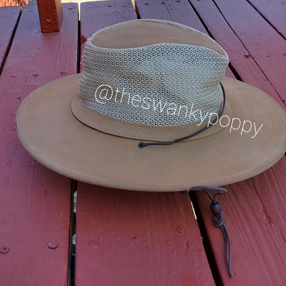 Minnetonka Safari Airflow Hat Boho Tan Size Medium - Picture 4 of 7